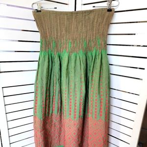 Indian Boho Strapless Dress